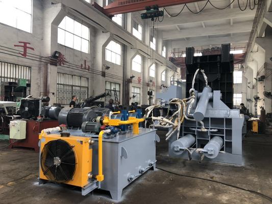 Steel Scrap Metal Baler Machine Customized Design Push Out Bale Discharge Ways